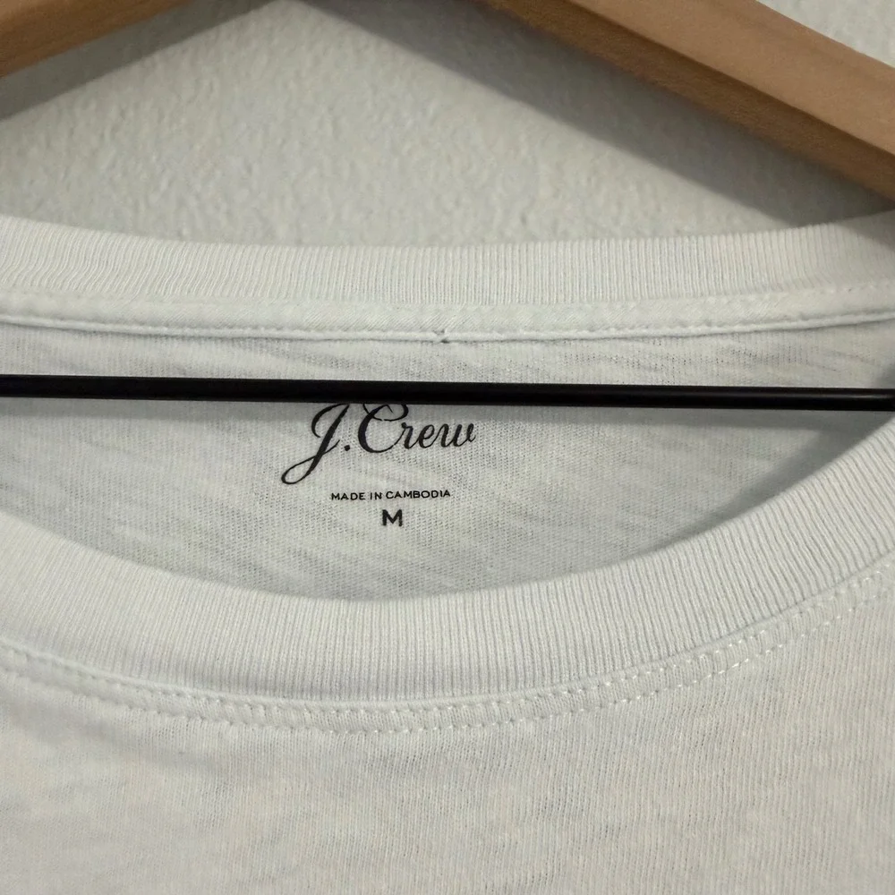 J. Crew - 100% Cotton Short Sleeve Tee‎ Embroidered Bikini Pattern